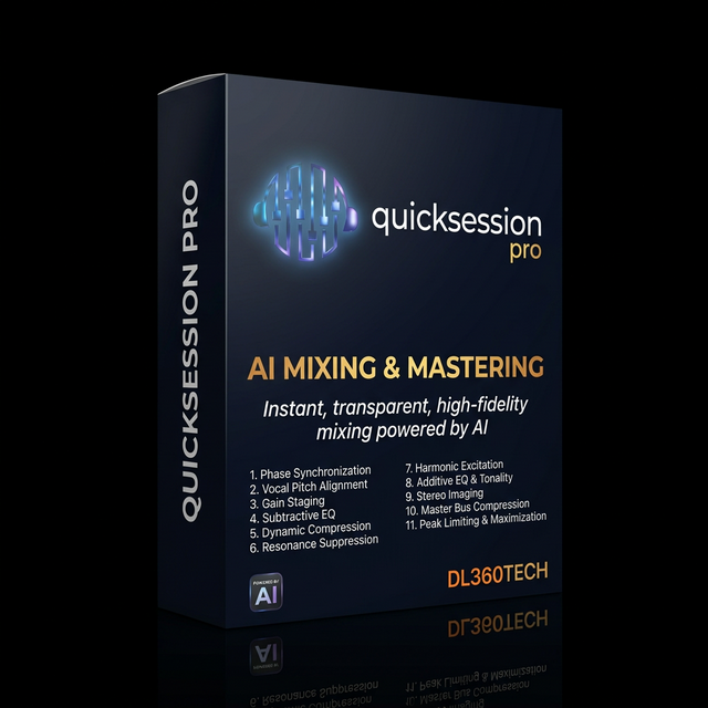 QuickSession Pro AI Mixing & Mastering Software Box